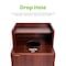 Alpine Industries Mahogany Waste Receptacle Enclosure with Drop Hole and Tray Shelf ALP476-DH-MA - alternate 6